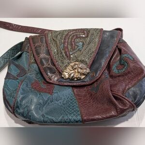 Vintage NAS multi Color Over The Shoulder Handbag